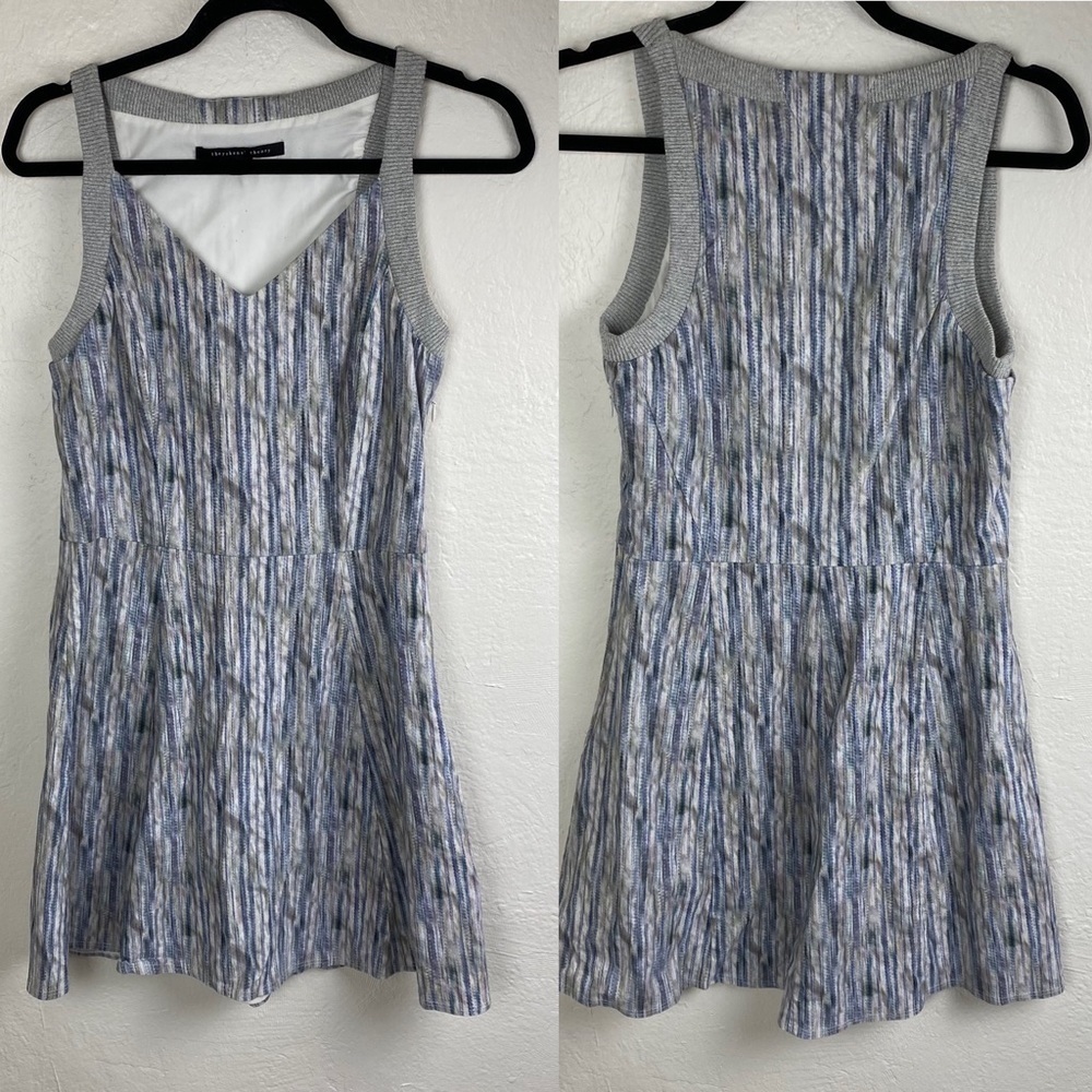 Theyskens’ Theory Mini Dress gray blue abstract print